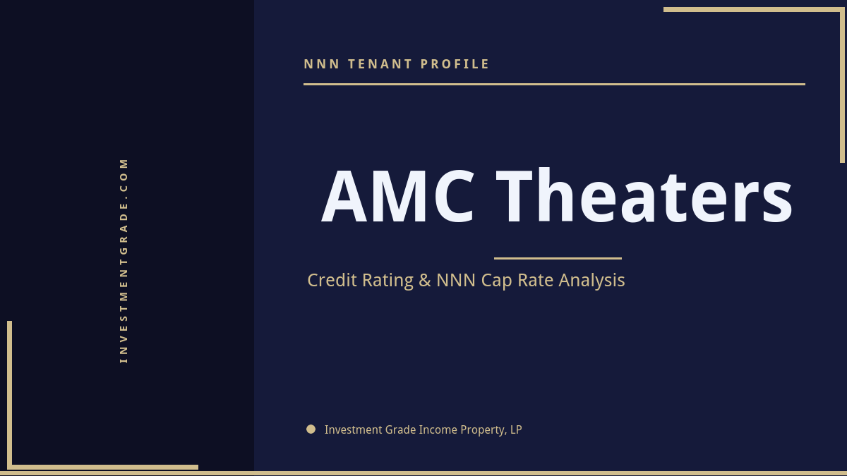 AMC Theaters credit rating, NNN cap rate, and investment grade tenant profile