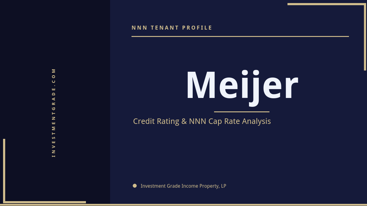 Meijer credit rating, NNN cap rate, and investment grade tenant profile