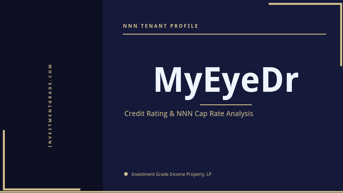 MyEyeDr credit rating, NNN cap rate, and investment grade tenant profile