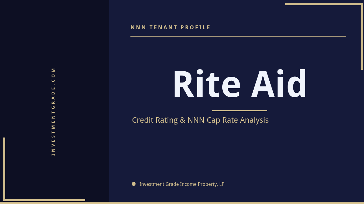 Rite Aid credit rating, NNN cap rate, and investment grade tenant profile