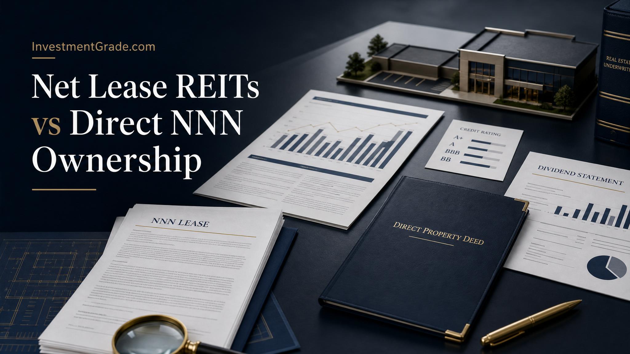 Net lease REITs vs direct NNN ownership title card