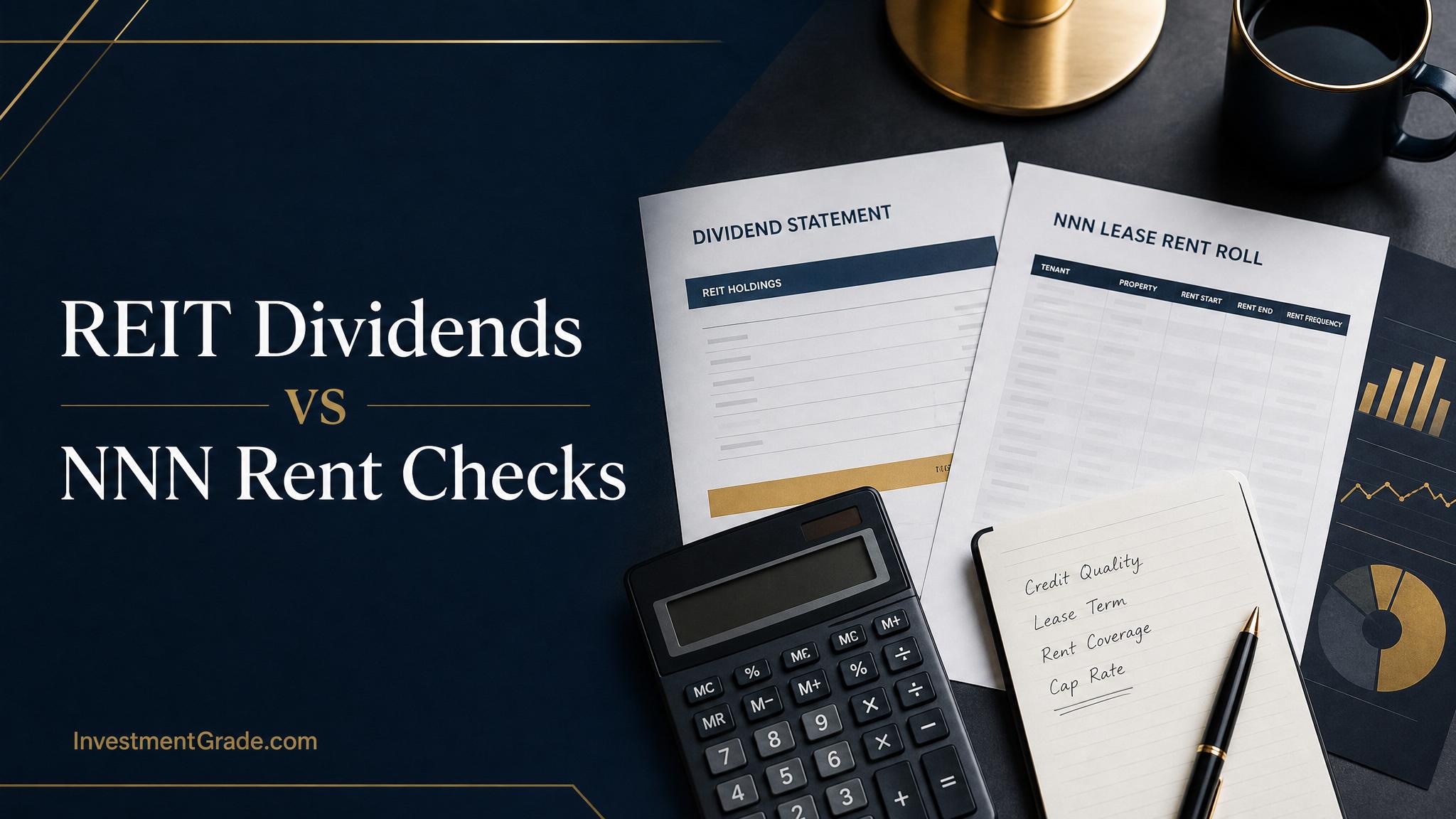 REIT Dividends vs NNN Rent Checks title card