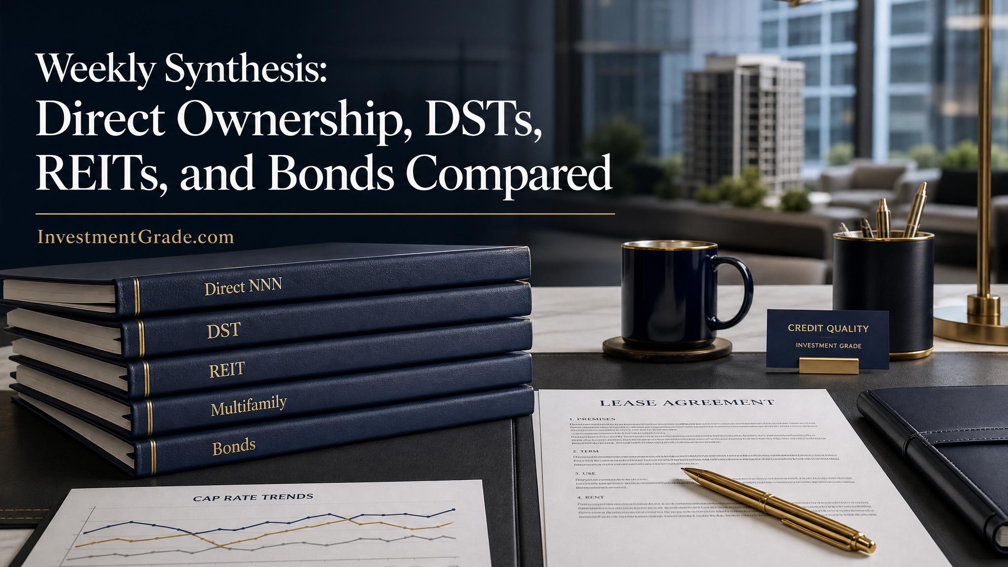 Direct Ownership DSTs REITs and Bonds Compared title card