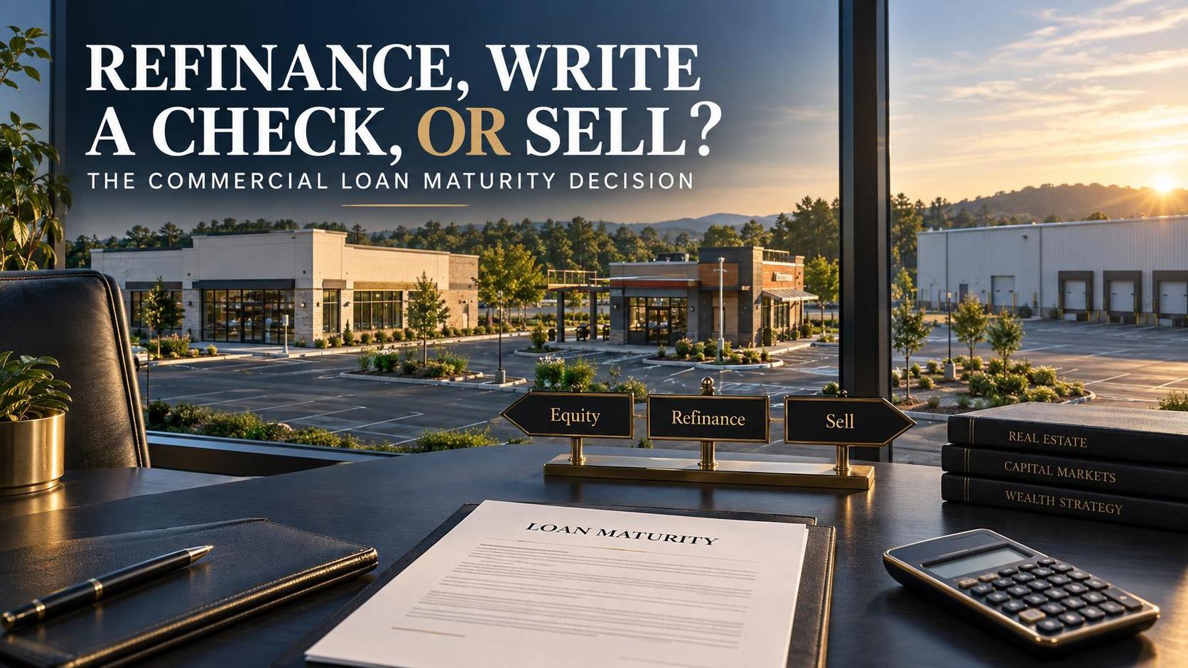 Commercial loan maturity decision: write a check, refinance, or sell, with single-tenant net lease properties